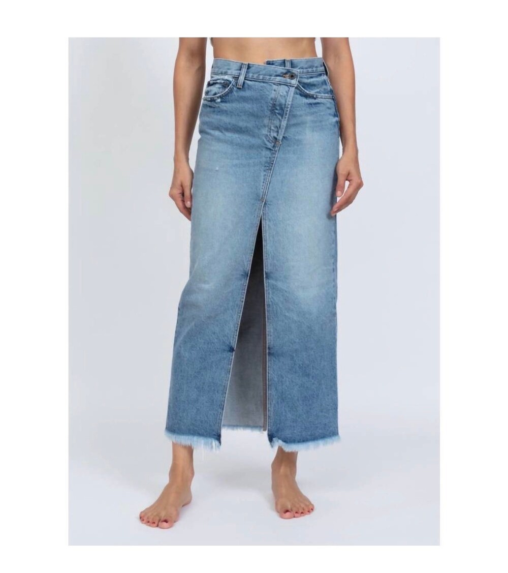 New ASKK NY jeans Berkley maxi denim Jean skirt sz 23